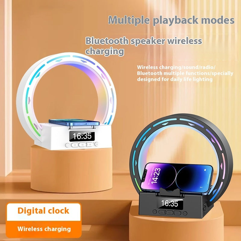 4 In 1 Wireless Bluetooth-compatible Speaker Charging Pad Bedside Lamp By Letory